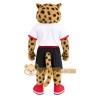 Tan Black Spotted Leopard Mascot Costume