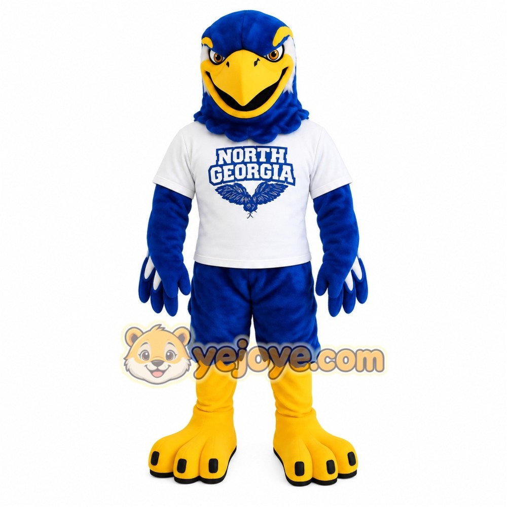 Blue Yellow Eagle Mascot Costume Blue Yellow Eagle Mascot Costume