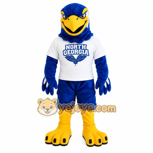 Blue Yellow Eagle Mascot Costume