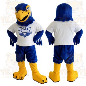 Blue Yellow Eagle Mascot Costume