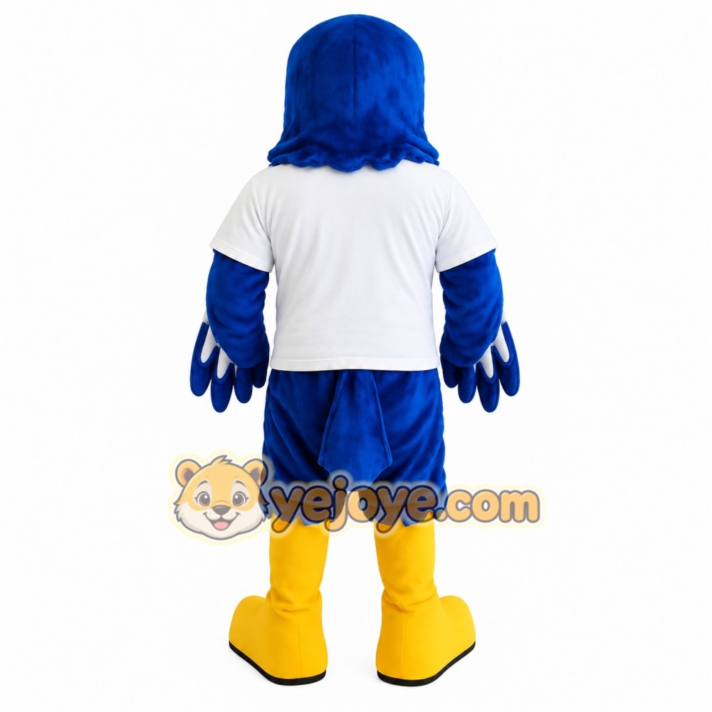 Blue Yellow Eagle Mascot Costume Blue Yellow Eagle Mascot Costume
