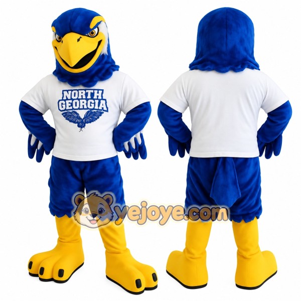 Blue Yellow Eagle Mascot Costume