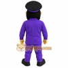 Purple Black Bearded Man Mascot Costume Purple Black Bearded Man Mascot Costume