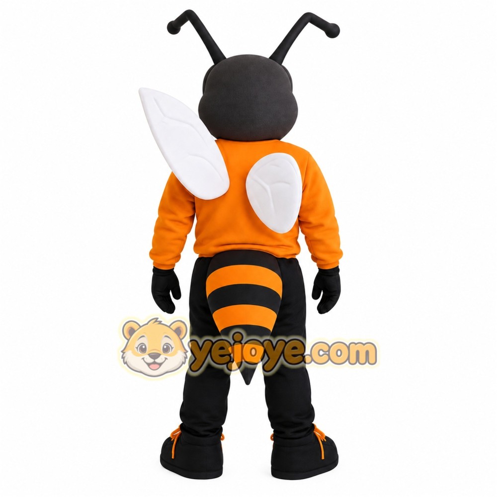 Black Orange White Bee Mascot Costume Black Orange White Bee Mascot Costume