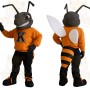 Black Orange White Bee Mascot Costume