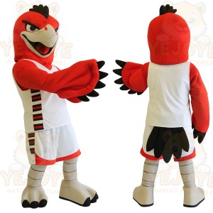 Red White Black Cardinal Mascot Costume