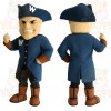 Navy Blue Brown Patriot Mascot Costume