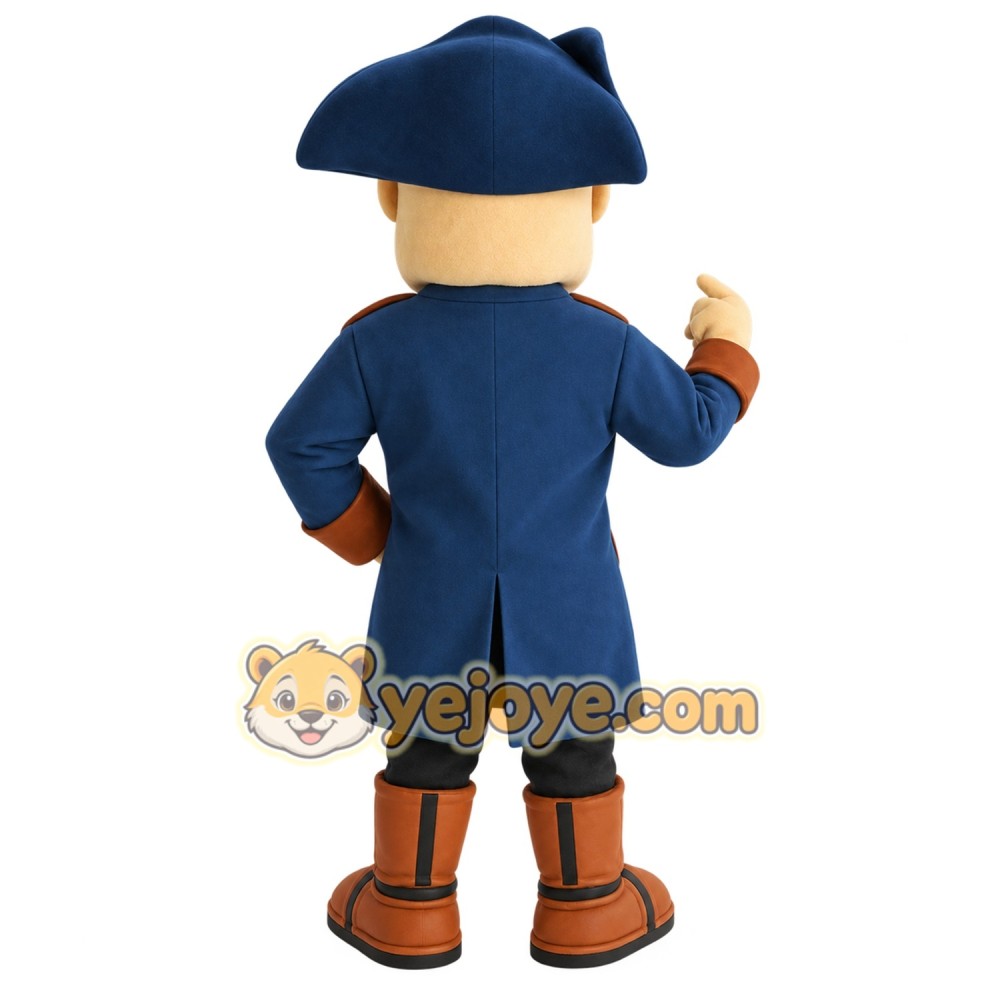 Navy Blue Brown Patriot Mascot Costume Navy Blue Brown Patriot Mascot Costume