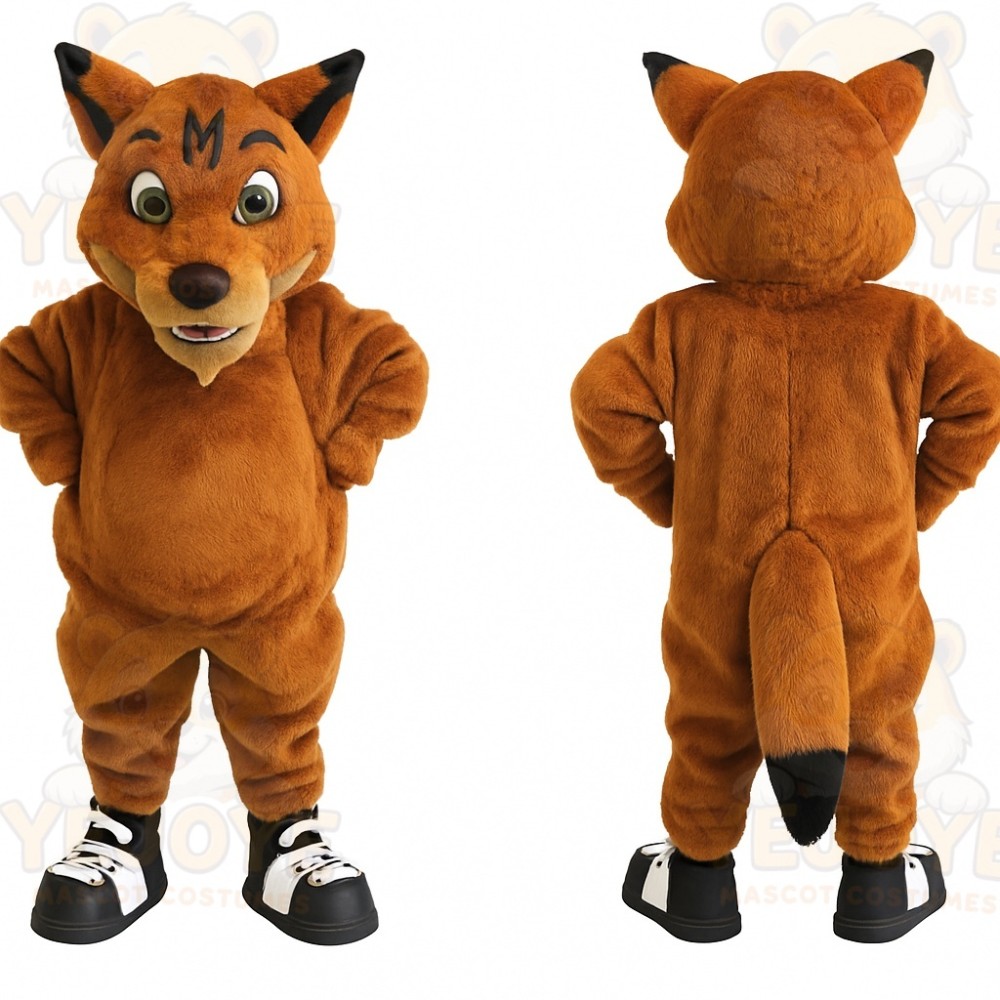 Orange Black White Fox Mascot Costume