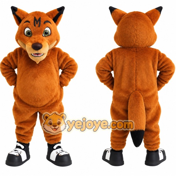 Orange Black White Fox Mascot Costume
