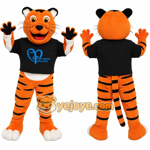Orange Black Tiger Mascot Costume