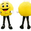 Yellow Black Smiley Face Mascot Costume
