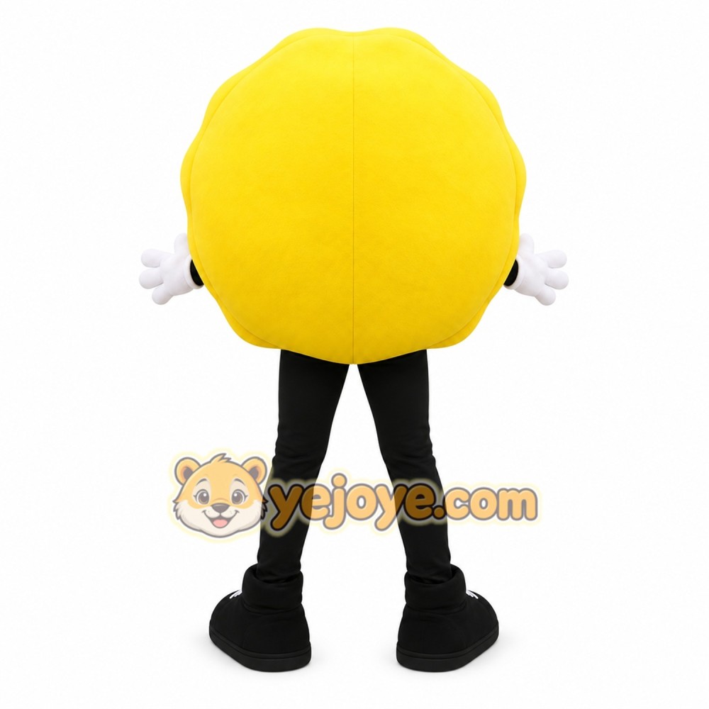 Yellow Black Smiley Face Mascot Costume Yellow Black Smiley Face Mascot Costume
