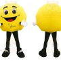 Yellow Black Smiley Face Mascot Costume