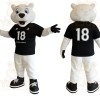 White Black Polar Bear Mascot Costume