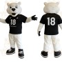 White Black Polar Bear Mascot Costume