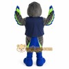 Gray Blue Green Bird Mascot Costume Gray Blue Green Bird Mascot Costume