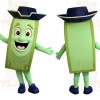 Green Navy Dollar Bill Cowboy Mascot Costume