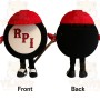 Black White Red Hockey Puck Mascot Costume