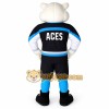 White Blue Black Polar Bear Mascot Costume