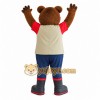 Brown Red Beige Explorer Bear Mascot Costume Brown Red Beige Explorer Bear Mascot Costume