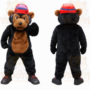 Black Brown Red Monkey Mascot Costume