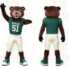 Brown Green Beaver Football Mascot Costume