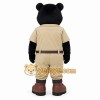 Black Khaki Safari Bear Mascot Costume Black Khaki Safari Bear Mascot Costume