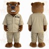 Brown Khaki Safari Bear Mascot Costume