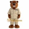 Brown Khaki Safari Bear Mascot Costume Brown Khaki Safari Bear Mascot Costume
