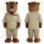 Brown Khaki Safari Bear Mascot Costume