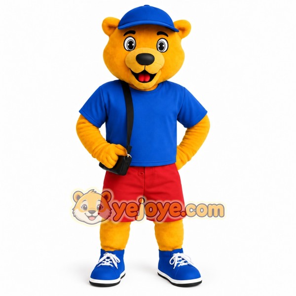 Yellow Blue Red Bear Mascot Costume Yellow Blue Red Bear Mascot Costume