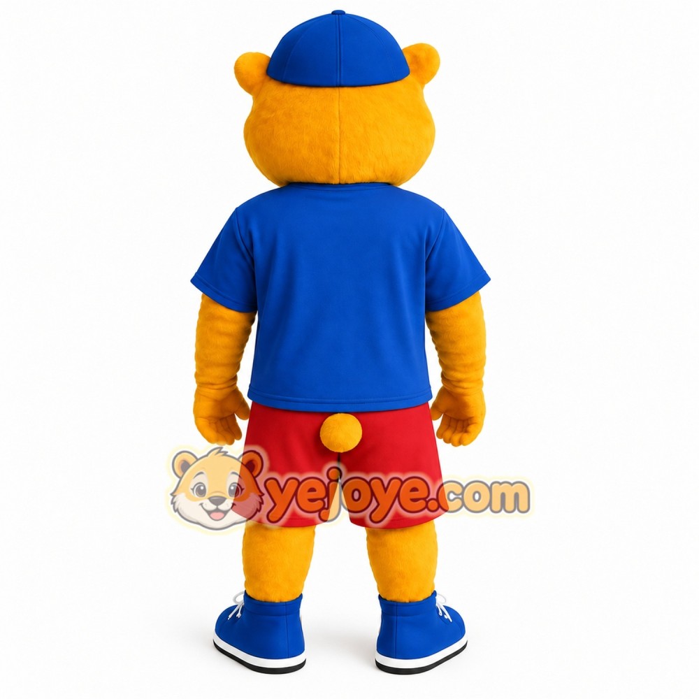 Yellow Blue Red Bear Mascot Costume Yellow Blue Red Bear Mascot Costume