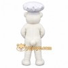 White Chef Bear With Apron Mascot Costume White Chef Bear With Apron Mascot Costume