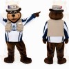 Brown Beige Explorer Bear Mascot Costume
