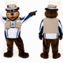 Brown Beige Explorer Bear Mascot Costume