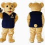 Golden Tan Navy Bear Mascot Costume