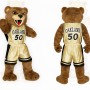 Brown Cream Basketball Bear Mascot Costume