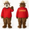Brown Red Mountie Beaver Mascot Costume