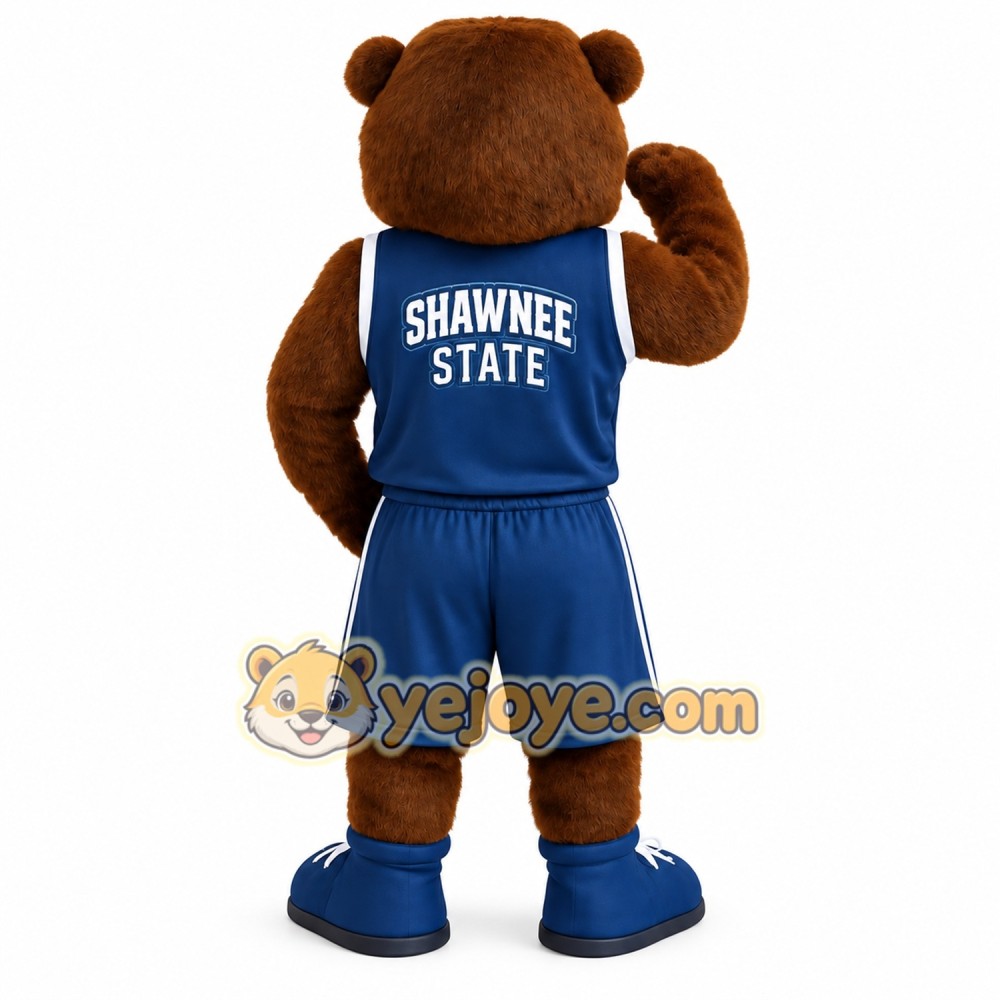 Brown Bear In Navy Uniform Mascot Costume Brown Bear In Navy Uniform Mascot Costume