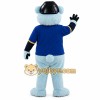 Light Blue Navy Hockey Bear Mascot Costume