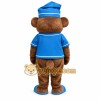 Brown Blue Sleepy Bear Mascot Costume
