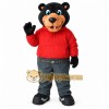 Black Bear Red Hoodie Gray Pants Mascot Costume Black Bear Red Hoodie Gray Pants Mascot Costume
