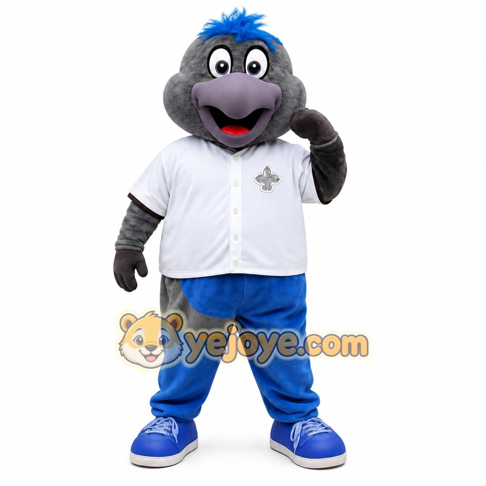 Gray Blue White Bird Mascot Costume Gray Blue White Bird Mascot Costume