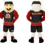 White Red Black Buzzard Mascot Costume