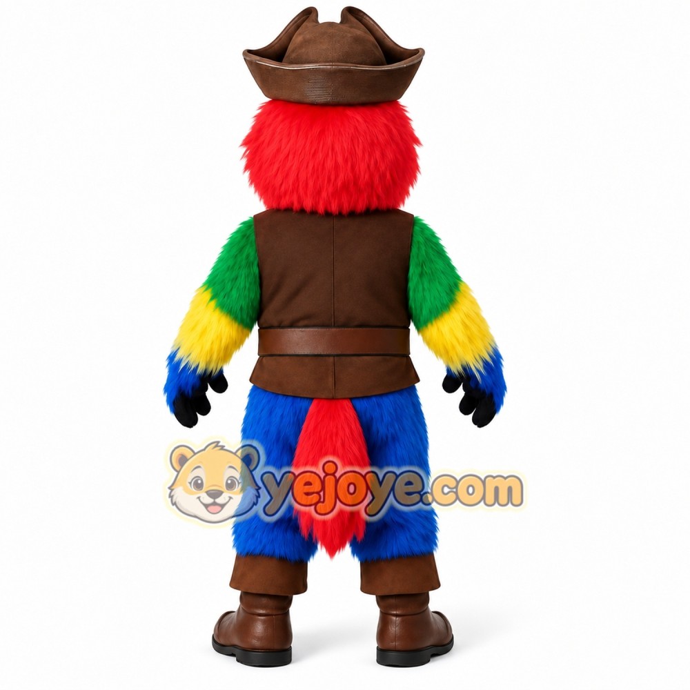 Red Blue Green Pirate Parrot Mascot Costume Red Blue Green Pirate Parrot Mascot Costume