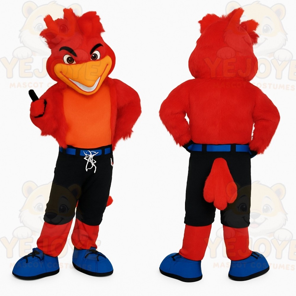 Red Orange Woodpecker Bird Mascot Costume
