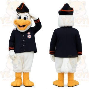 Navy White Yellow Sailor Duck Mascot Costume
