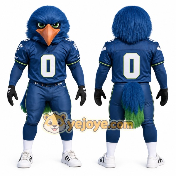 Blue Green Eagle Football Player Mascot Costume