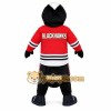 Black Red White Hawk Bird Mascot Costume